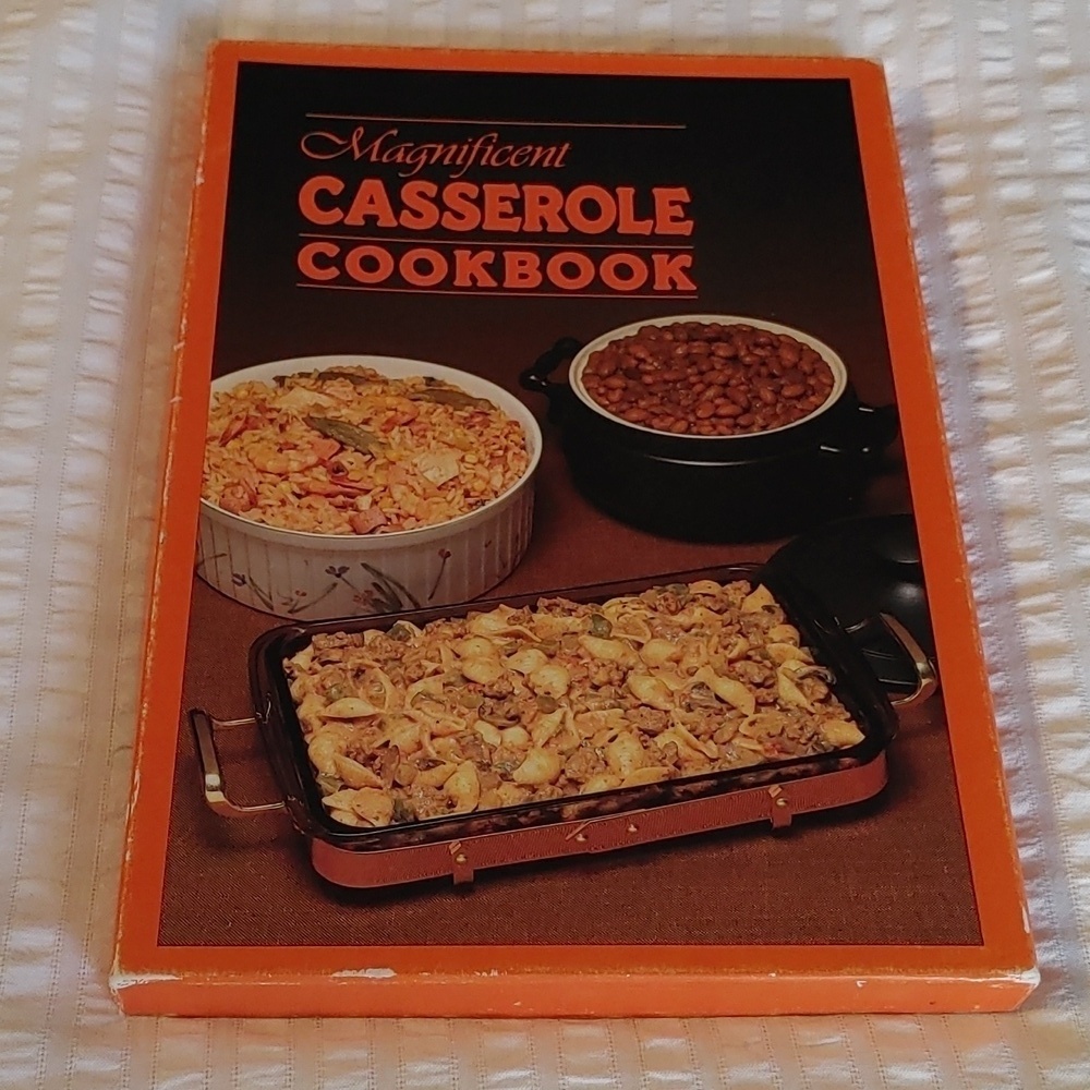Vintage Magnificent Casserole Cookbook with Original Box